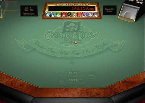 Caribbean draw poker online
