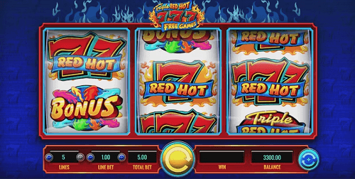 Triple Red Hot 777 Slot. 
