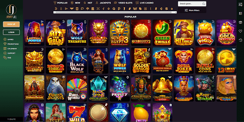 Jackpot Jill Casino Game Selection